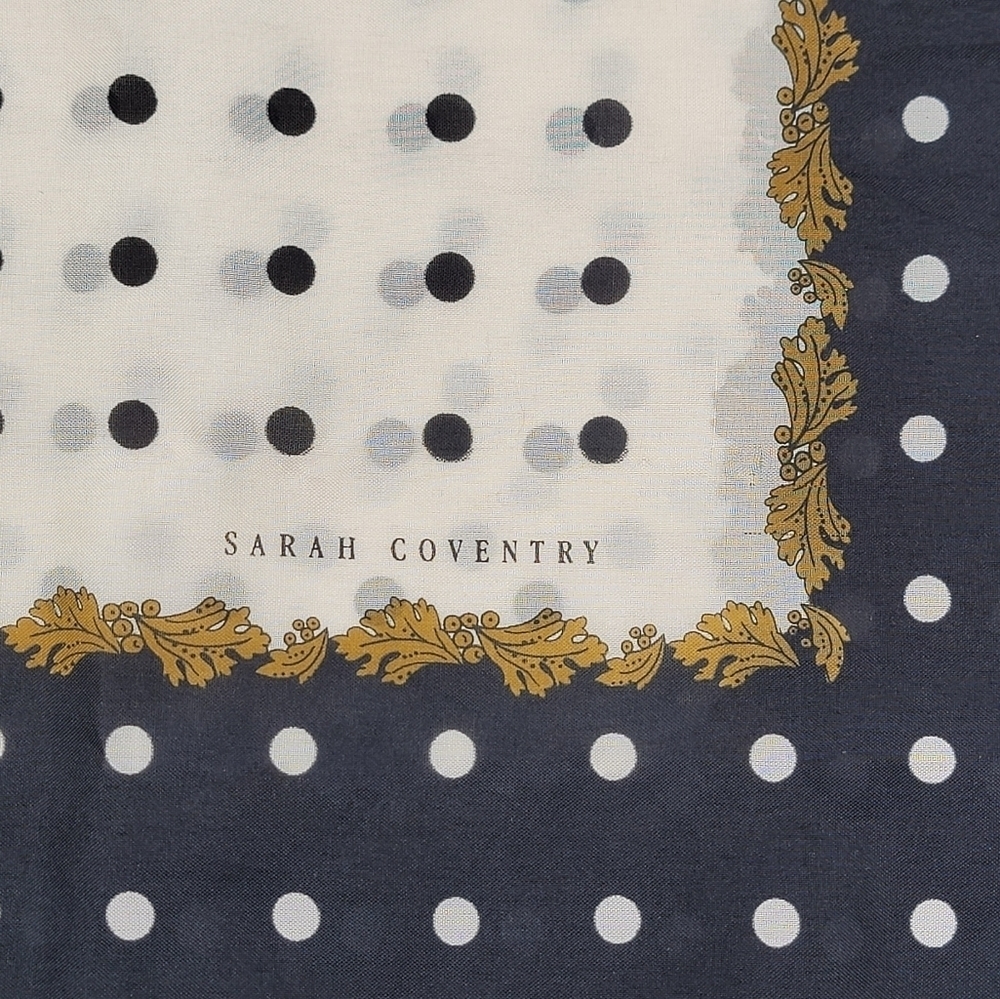 Vintage Sarah Coventry Polka Dot Scarf #2092